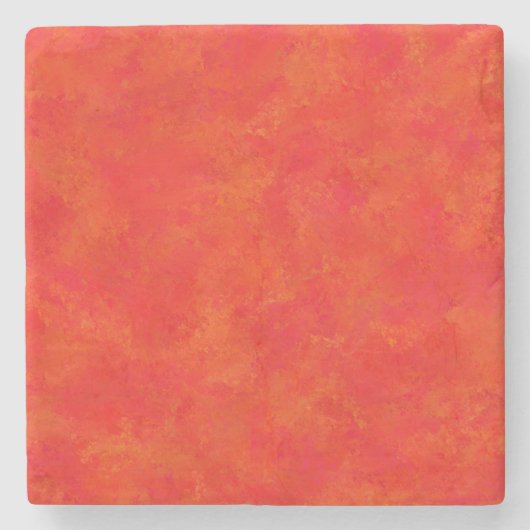 Rood Oranje Abstract Patroon Stenen Onderzetter (Voorkant)