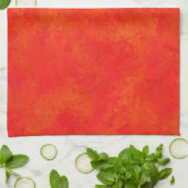 Rood Oranje Abstract Patroon Theedoek (Gevouwen)