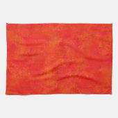 Rood Oranje Abstract Patroon Theedoek (Horizontaal)