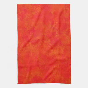 Rood Oranje Abstract Patroon Theedoek