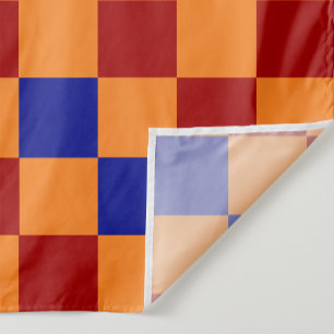 Rood Oranje Blauw Geruit Patroon Ontwerp  Stof