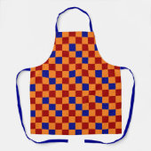 Rood Oranje Blauw Geruit Patroonontwerp  Schort (Voorkant)