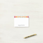 Rood, Oranje, Blauw Ontwerp Post-it® Notes (Op bureau)