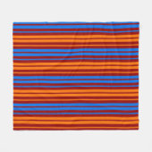 Rood Oranje Blauwe Verticale Strepen Ontwerp   Fleece Deken (Voorkant (Horizontaal))