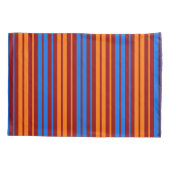 Rood Oranje Blauwe Verticale Strepen Ontwerp Kussensloop (Achterkant)
