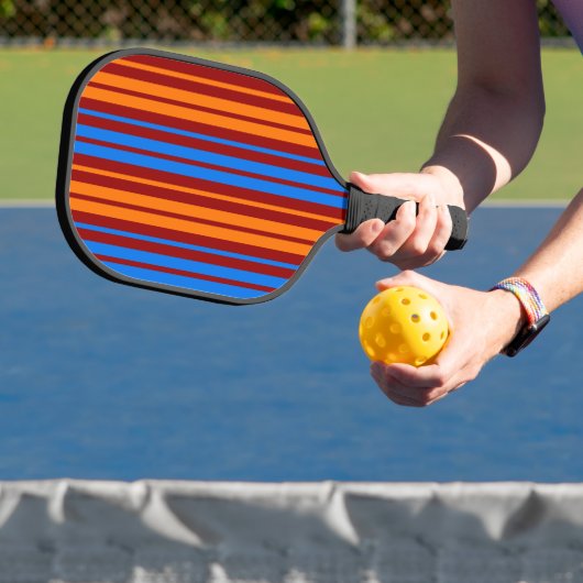 Rood Oranje Blauwe Verticale Strepen Ontwerp   Pickleball Paddle (Insitu)