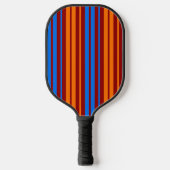 Rood Oranje Blauwe Verticale Strepen Ontwerp   Pickleball Paddle (Voorkant)