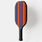 Rood Oranje Blauwe Verticale Strepen Ontwerp   Pickleball Paddle (Links)
