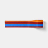 Rood Oranje Blauwe Verticale Strepen Ontwerp Satijnen Lint (Voorkant)