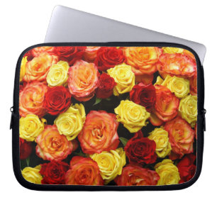 Rood, Oranje en Geel rozen 10 inch Laptop Sleeve
