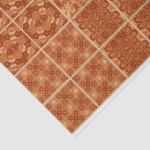 Rood, oranje en geel tegel decoupage tissue papier (Detail)