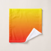 Rood, Oranje en Geel verloop van de Waterverf Bad Handdoek (Wasdoekje)
