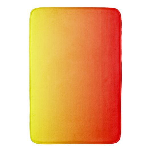 Rood, Oranje en Geel verloop van de Waterverf Badmat (Voorkant Verticaal)