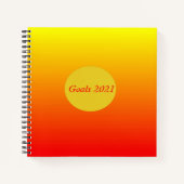 Rood, Oranje en Geel verloop van de Waterverf Notitieboek (Voorkant)