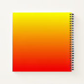 Rood, Oranje en Geel verloop van de Waterverf Notitieboek (Achterkant)