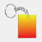 Rood, Oranje en Geel verloop van de Waterverf Sleutelhanger (Voorkant Links)