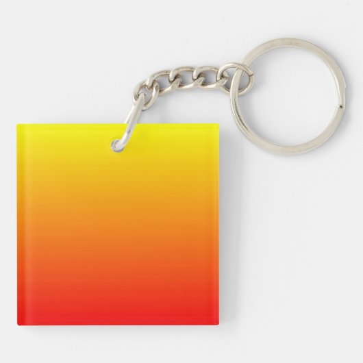 Rood, Oranje en Geel verloop van de Waterverf Sleutelhanger (Achterkant)