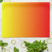 Rood, Oranje en Geel verloop van de Waterverf Theedoek (Gevouwen)