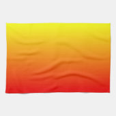Rood, Oranje en Geel verloop van de Waterverf Theedoek (Horizontaal)