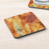 Rood Oranje en gele morsen Onderzetter (Linkerzijde)