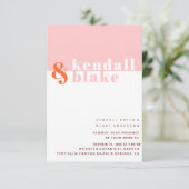 Rood, Oranje en roze minimalistische typografie Kaart (Staand voorkant)