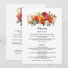 Rood, Oranje en Salie Bloemstuk Menu