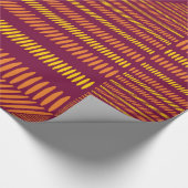 Rood Oranje geel Afrikaans / Etnische Gift Wrap Cadeaupapier (Hoek)