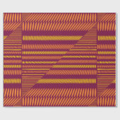 Rood Oranje geel Afrikaans / Etnische Gift Wrap Cadeaupapier (Vlak)