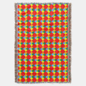 Rood Oranje Geel Blauw Deken (Voorkant Verticaal)