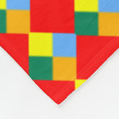 Rood Oranje Geel Blauw Fleece Deken (Hoek)