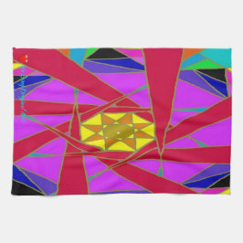 Rood Oranje Geel Blauw Lavender Welke kant op? Theedoek