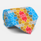 Rood Oranje Geel Blauw Stropdas (Opgerold)