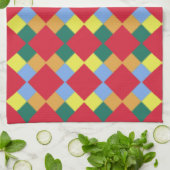 Rood Oranje Geel Blauw Theedoek (Gevouwen)
