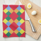 Rood Oranje Geel Blauw Theedoek (Quarter Fold)