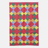 Rood Oranje Geel Blauw Theedoek (Verticaal)
