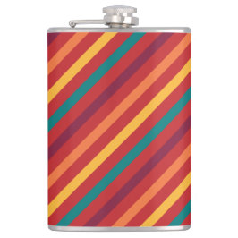 ROOD ORANJE GEEL BLAUWGROEN STRIPEN HEUPFLES