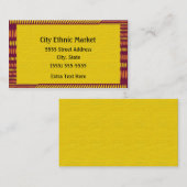 Rood Oranje geel etnisch Visitekaartje (Voorkant / Achterkant)