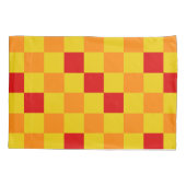 Rood Oranje Geel Geruit Patroonontwerp  Kussensloop (Achterkant)