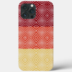 Rood oranje geel Tribale Diamonds Afrikaans Patroo Case-Mate iPhone Case