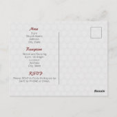 Rood Oranje gele bloem Arabisch Night Quinceañera Briefkaart (Achterkant)