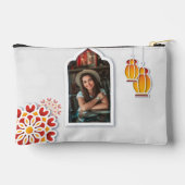 Rood Oranje gele bloem Arabisch Night Quinceañera Etui (Achterkant)