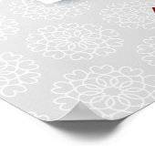 Rood Oranje gele bloem Arabisch Night Quinceañera Poster (Hoek)