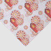 Rood Oranje gele bloem Arabisch Night Quinceañera Tissuepapier (Detail)