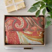 Rood Oranje gele Brocade-lospagina Tissuepapier (Geschenk)