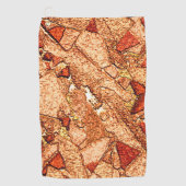 Rood oranje geschilderde vulkanische steensteentek golfhanddoek (Voorkant)