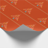 Rood/Oranje/Gold-kerstboom>Papier voor onmiddellij Cadeaupapier (Hoek)