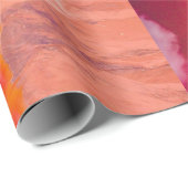 Rood-oranje golven behangpapier cadeaupapier (Rol Hoek)