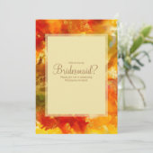 Rood, oranje, goud, marmer in uitnodigingen (Staand voorkant)