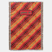 Rood Oranje Groen Aztec Deken (Voorkant Verticaal)