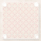 Rood Oranje midden moderne geometrische patronen Glazen Onderzetter (Achterkant)